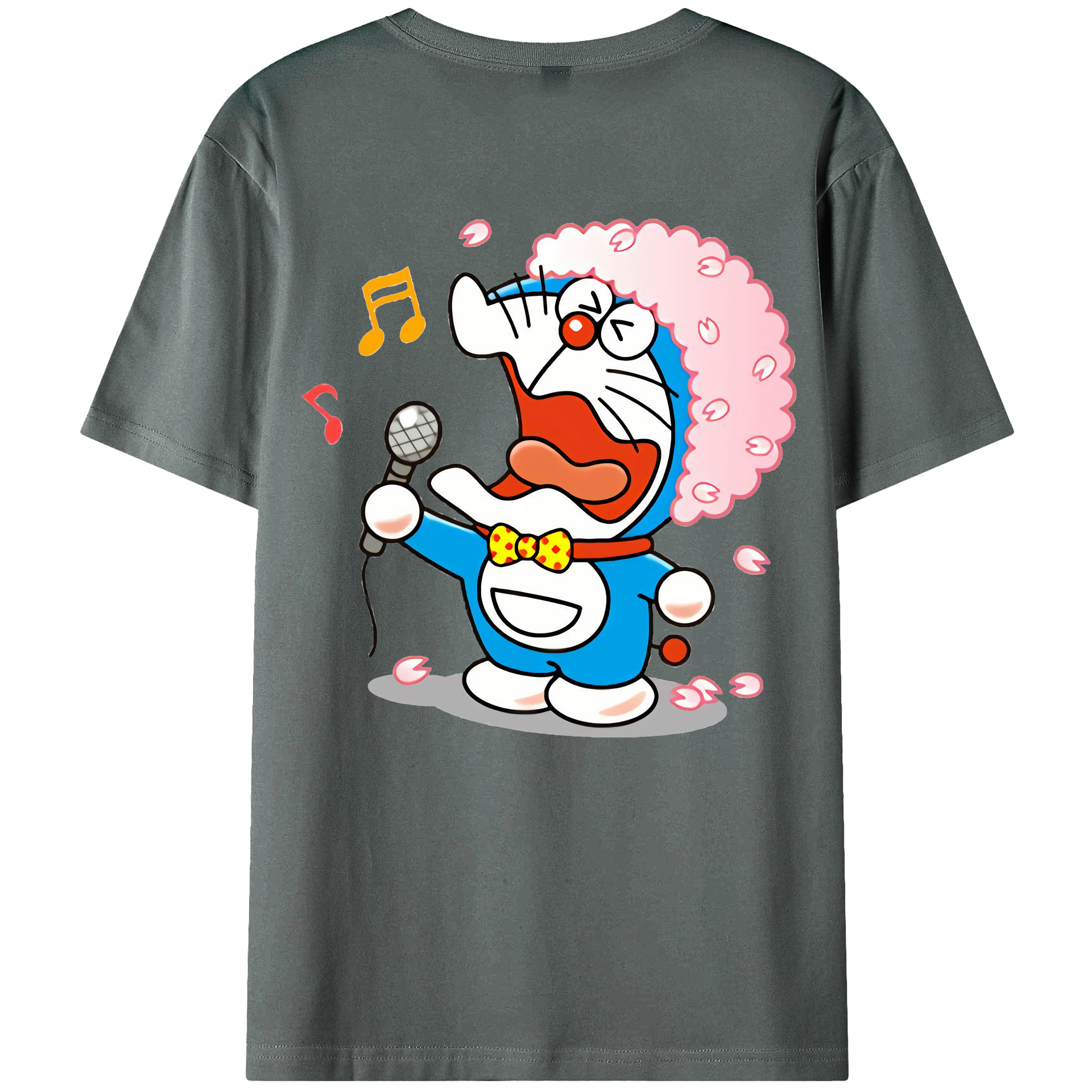 （画像用） ドラえもん Doraemon 綿100％ メンズ半袖Tシャツ（バックプリント） 通気性
